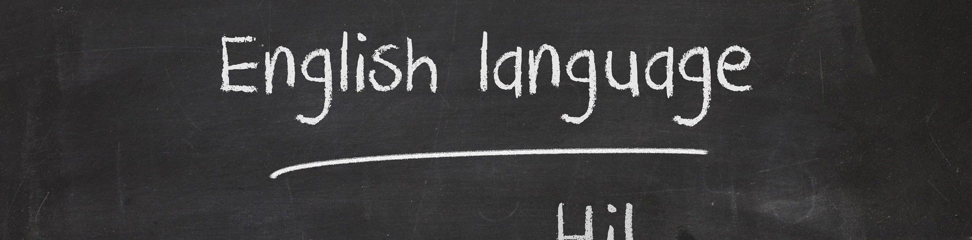 Tafel mit englischen Wörtern Tafel mit englischen Wörtern