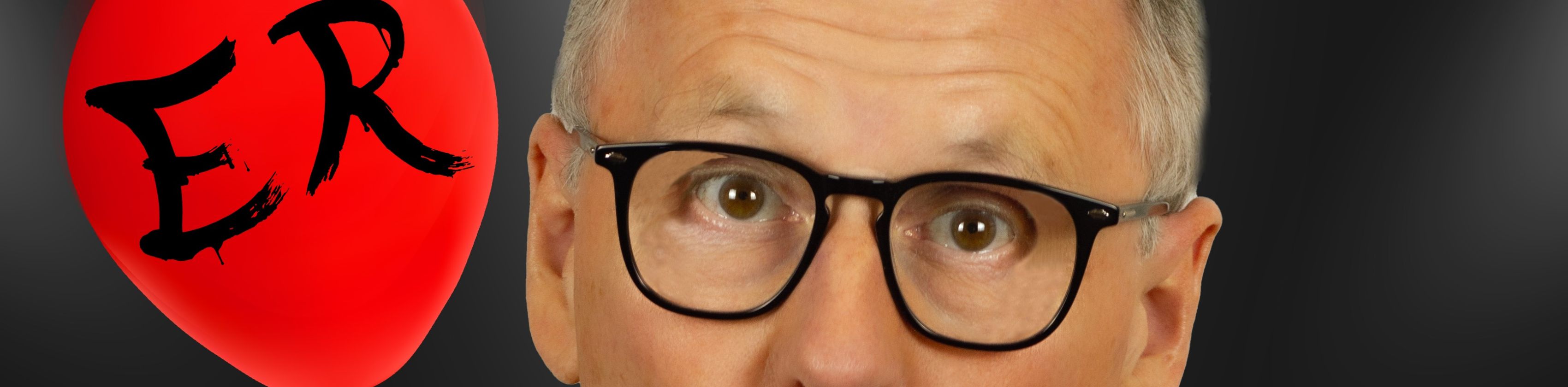 Reiner Kröhnert mit Brille. Links von ihm ein roter Luftballon mit der Aufschrift "ER"., © Reiner Kröhnert Reiner Kröhnert mit Brille. Links von ihm ein roter Luftballon mit der Aufschrift "ER"., © Reiner Kröhnert