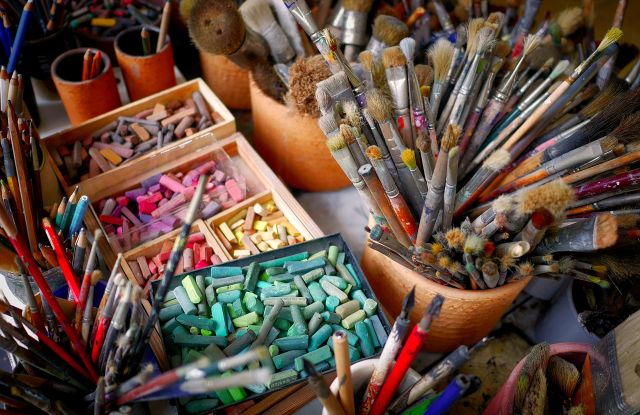 Pinsel und Farben Pinsel und Farben