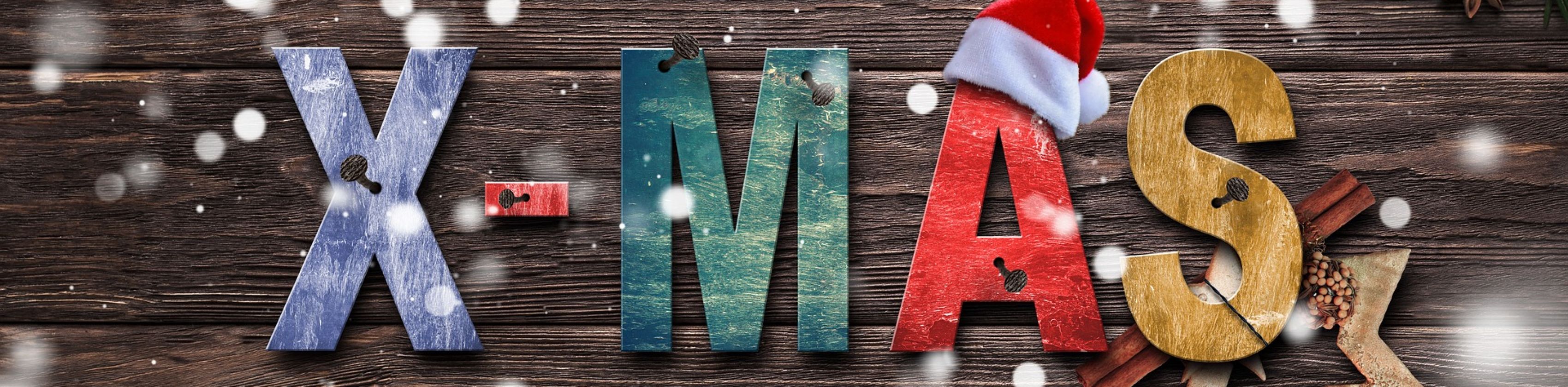 Schriftzug X-Mas, © Schriftzug X-Mas