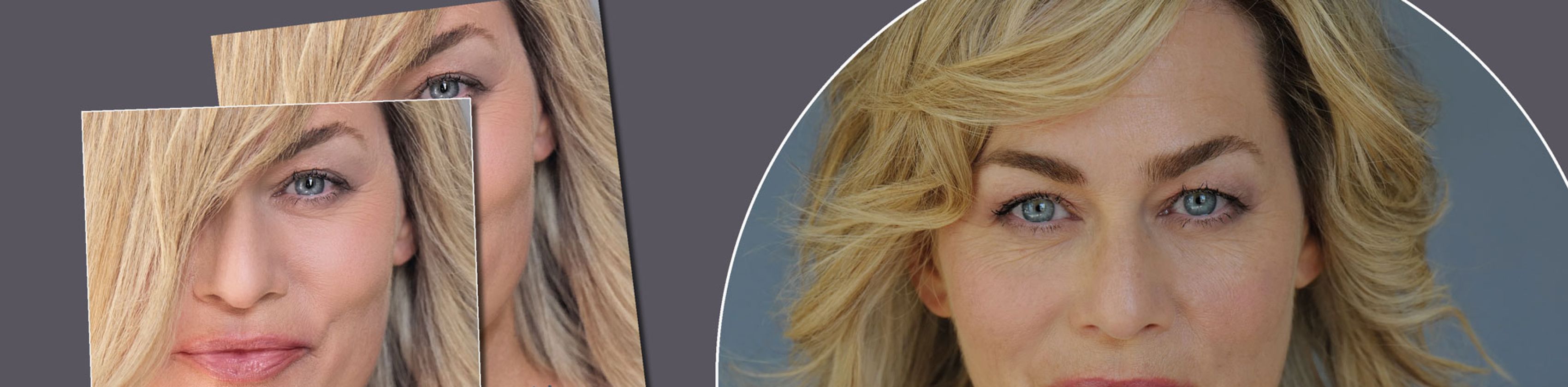 Autorin Gesine Cukrowski mit dem Cover ihres Buche "Sorry Tarzan, ich rette mich selbst", © Mirjam Knickriem; Herder Verlag; vhs Heilbronn