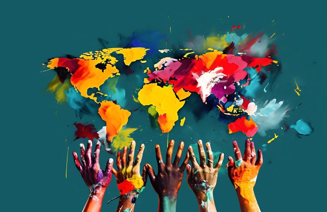 buntes Bilder der Welt