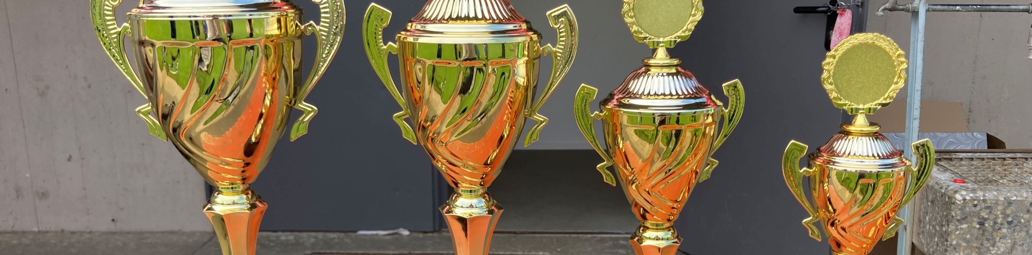 4 InklusionsCup-Pokale in unterschiedlichen Gr&ouml;&szlig;en, &copy; Stadt Heilbronn