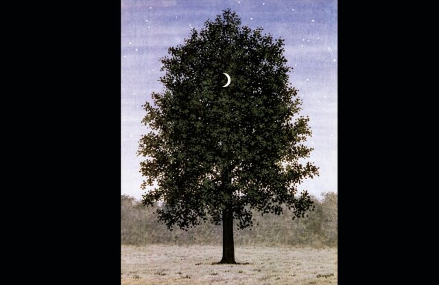 René Magritte, Arbre et lune [Baum und Mond], 1948, Aquarell, © VG Bild-Kunst, Bonn 2024, Courtesy of Private Collection