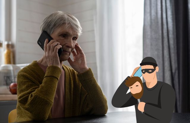 Webbanner Telefontrickbetrug