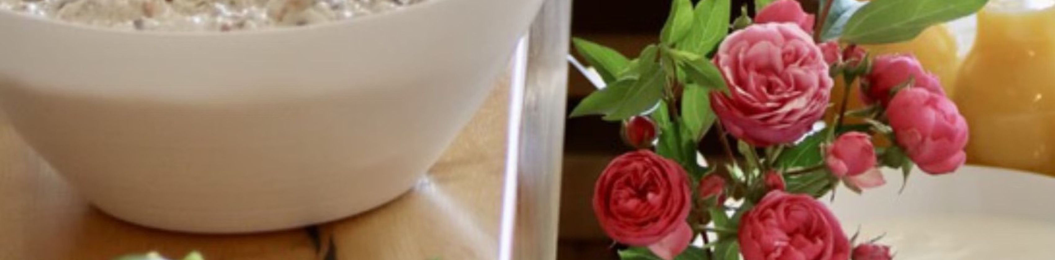 Frühstück mit Blumen