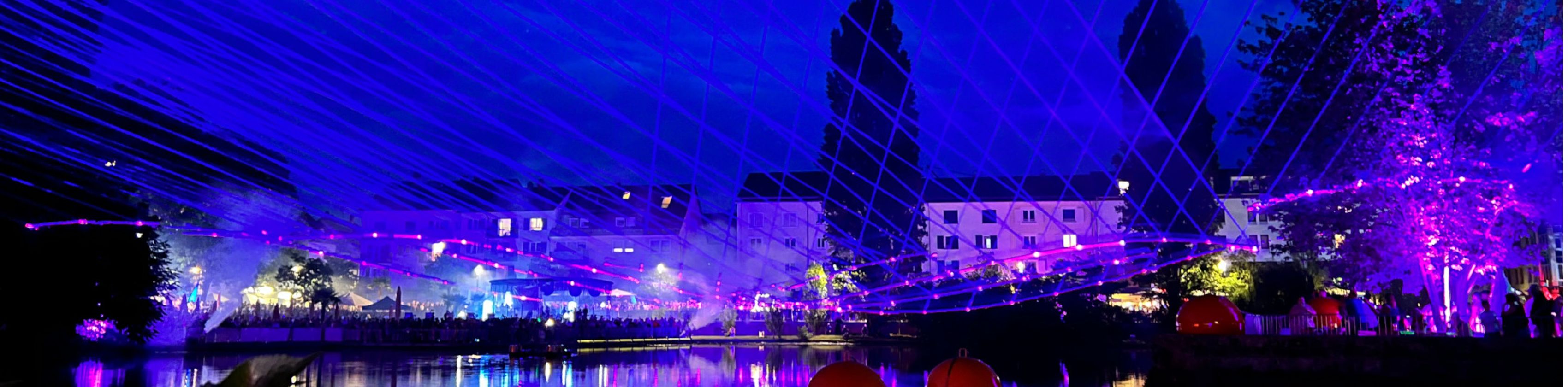 Lasershow am Necker
