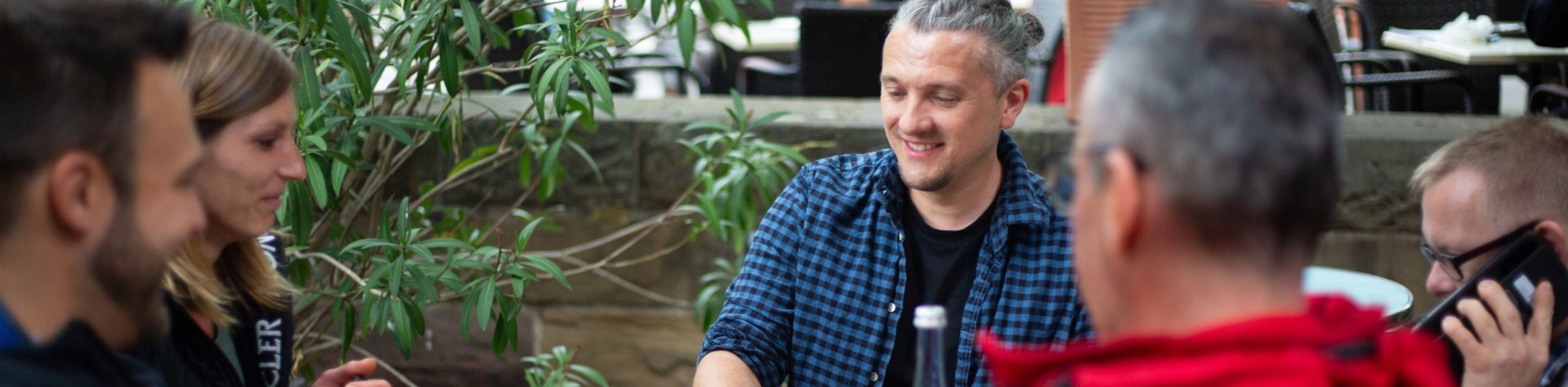 Restaurantbesuch in der Innenstadt