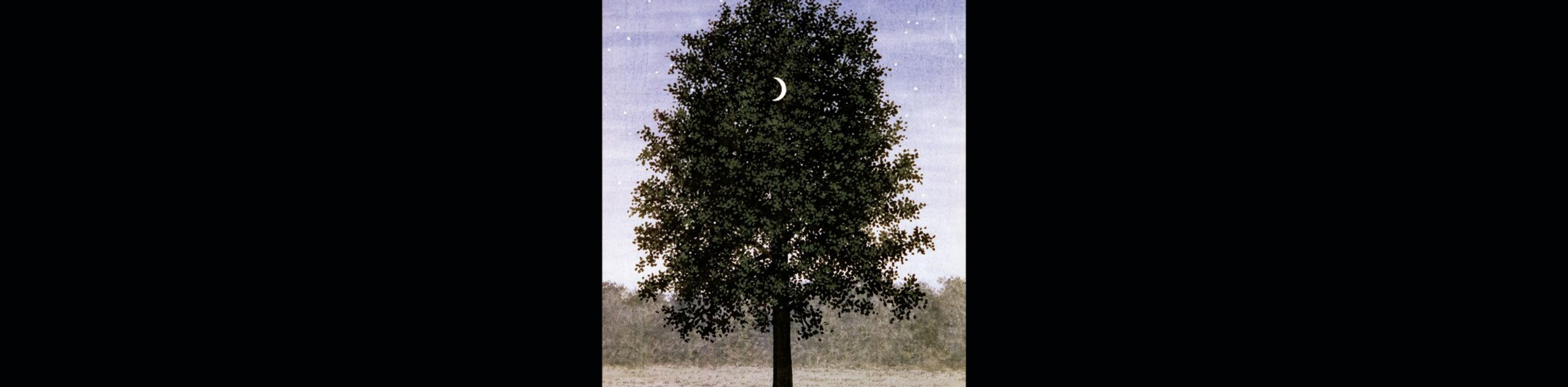 René Magritte, Arbre et lune [Baum und Mond], 1948, Aquarell, © VG Bild-Kunst, Bonn 2024, Courtesy of Private Collection